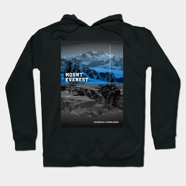 MOUNT EVEREST WIKIPEDIA Hoodie by Trangle Imagi